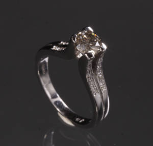 Diamantring, ca. 1.00 ct
