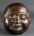Buddha hoved i bronze 