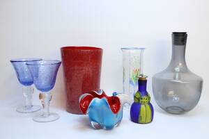 Glas, vaser, karaff m.m.