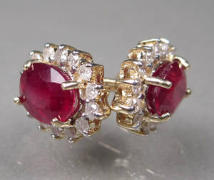 Rubin- og diamantørestikker 2 Denne auktion er annulleret2011203