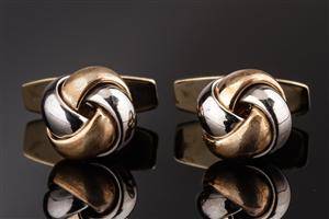 Par manchetknapper 14 kt. guld 2