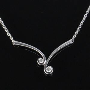 Brillant vedhæng i 14 kt hvidguld