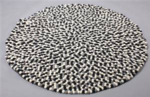 Håndlavet tæppe, Ø140 cm