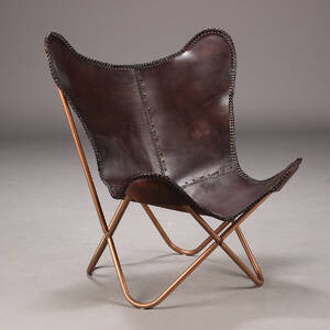 Butterflystol, brunt skind