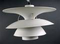 Poul Henningsen. Charlottenborg pendel, Ø 45 cm. Hvidlakeret