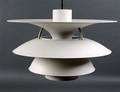 Poul Henningsen. Charlottenborg pendel, Ø 45 cm. Hvidlakeret
