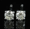 Earrings in 18k set with brilliant cut diamonds 0.44 
