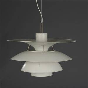 Poul Henningsen. Charlottenborg pendel, Ø 65 cm. Hvidlakeret  