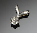 Brillant vedhæng af 14 kt. hvidguld ca. 0.28 ct.