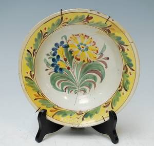 Kellinghusen dyb tallerken af fajance, 1800-tallet