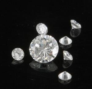 1 lot of loose round-cut diamonds 0.38ct
