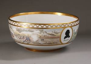 The American Revolution bowle af porcelæn. Kgl.P.