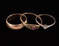 Ringar 3st, 14k samt 18k