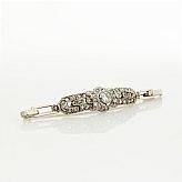 Brosch 18 k vitguld diamanter