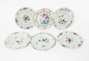 Tallrikar Kina 1700-tal Famille rose