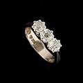 Ring 18 k vitguld briljanter