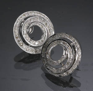 Diamant ørestikkerskruer, ca 0.79 ct