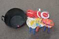 Beach Ball rackets, 6 set, samt gummikorg