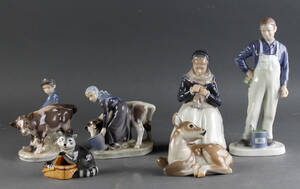 Samling Royal Copenhagen, Kgl.P samt BG figurer. 6