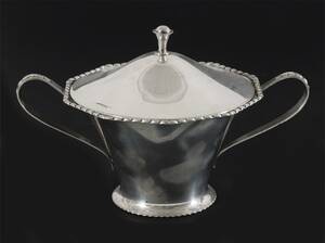 Skål med lock, silver, 1900-tal