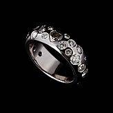 Ring 18 k vitguld briljanter