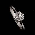 Ring 14 k vitguld briljanter