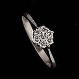 Ring 14 k vitguld briljanter