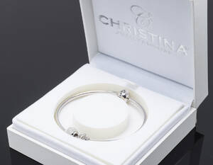 Christina Watches, armring med 2 charms af sterling sølv