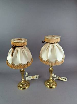 Bordslampor 2 st, mässing