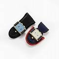 Gucci, golfräknare, 2 st., i svart skinn