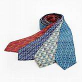 Hermès, slipsar, 4 st., i foulardsiden