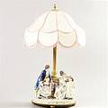 Bordslampa porslin och brons