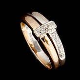 Ring 18 k rödvitguld briljanter