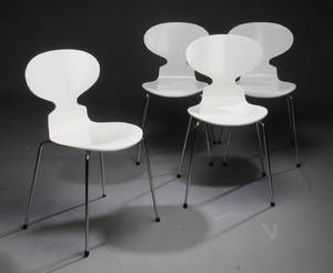 Arne Jacobsen 1902-1971. Fire stole Myren, model 3101. 4
