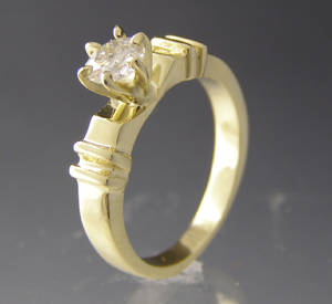 Solitaire ring ca. 0.47 ct.