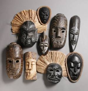 Africana, samling masker af træ 9