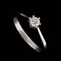 Ring 14 k vitguld briljant