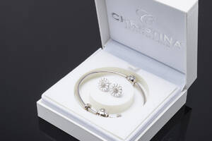 Christina Watches armring med 3 charms, sterling sølv og forgyldt sterling sølv