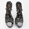 Sandaletter, Yves Saint Laurent svart lack