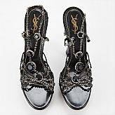 Sandaletter, Yves Saint Laurent svart lack