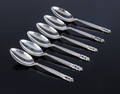 Georg Jensen. KongeAcorn, seks dessertskeer af sterlingsølv og sølv. 6