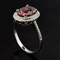 Ring 14 k vitguld rosa turmalin briljanter