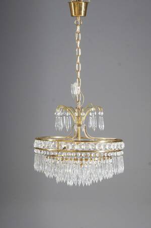 Taklampa med prismor, 1900-tal.