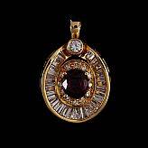 Hänge 18 k guld diamanter