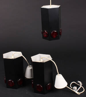 Dansk lampeproducent. Tre pendler, 1970erne 3
