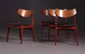 Dansk møbelfabrikant.Spisestuestole af teak mahogny  4