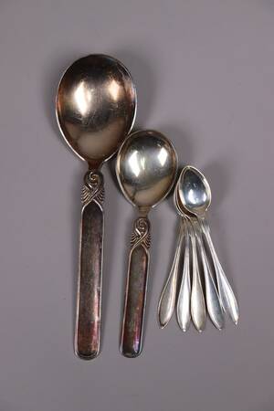 Silverbestick, 7 delar