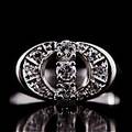 Ring 18 k vitguld briljanter