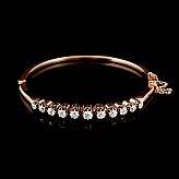 Armring 14 k guld diamanter