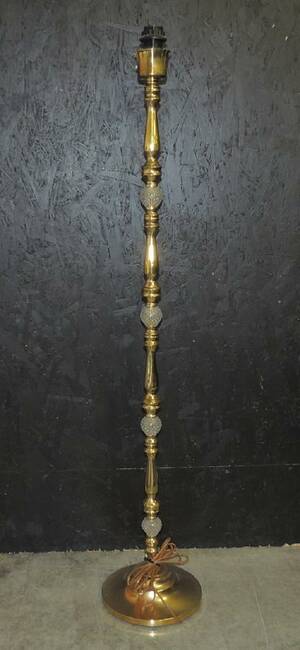 Golvlampa Mässing Glas
